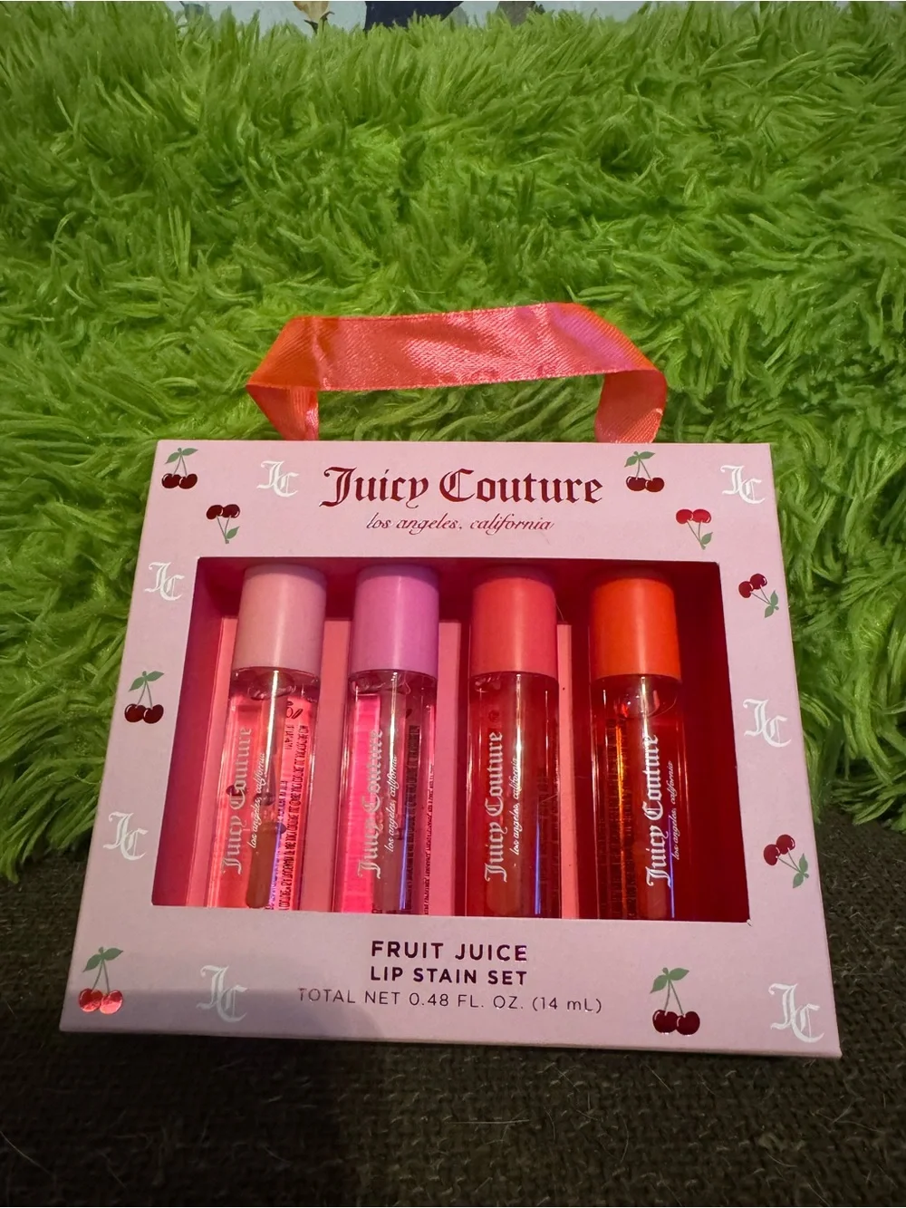 Juicy Couture Fruit Juice Lip Stain Set - Pink, Light Pink, Coral & Red